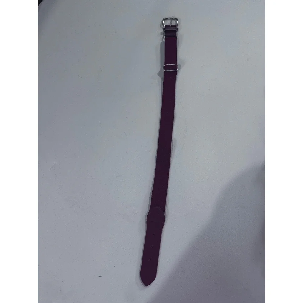Kids Adjustable Elastic Baseball Belt Maroon Burgundy Silver Buckle Uniform